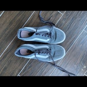 Grey and pink vans